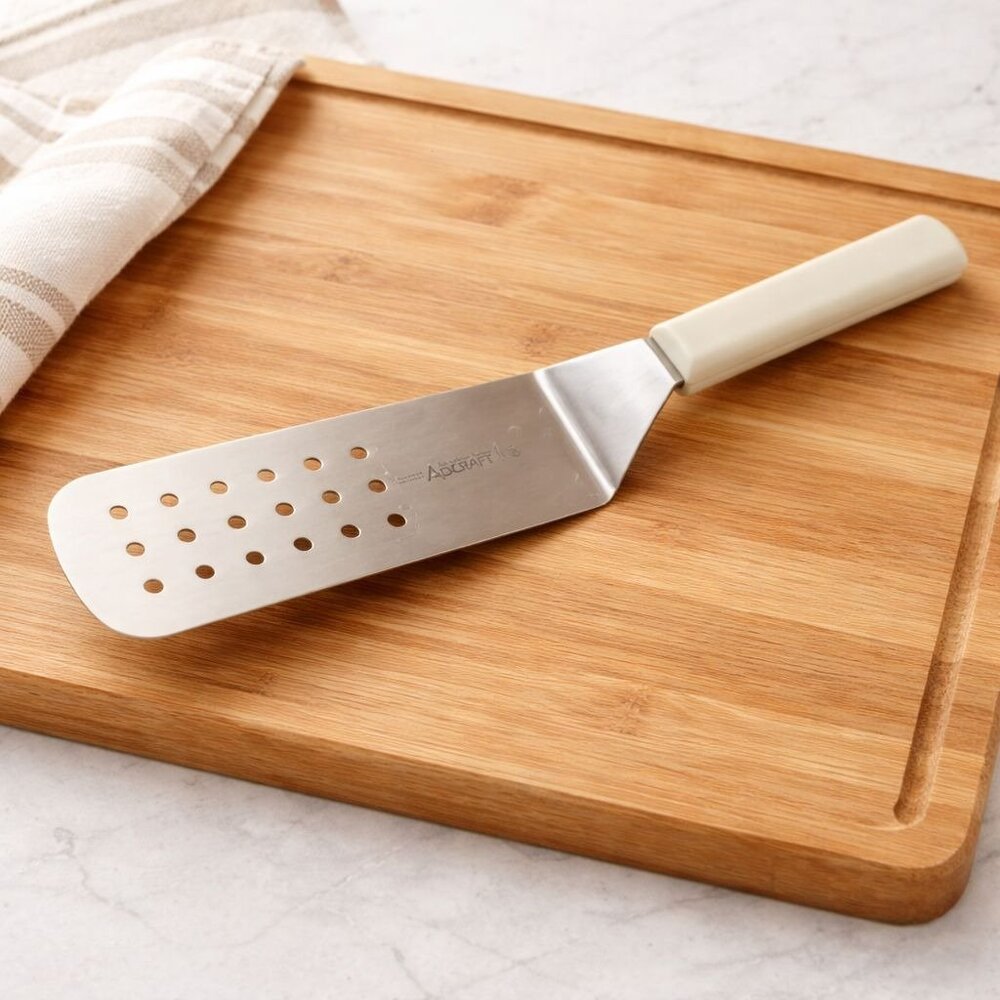 Adcraft Advantage Perforated Spatula Turner White Carbon Steel 8x3 Commercial